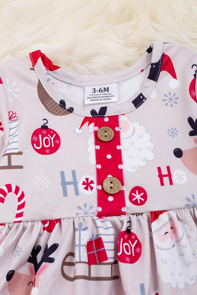 Joy Christmas Romper Dress