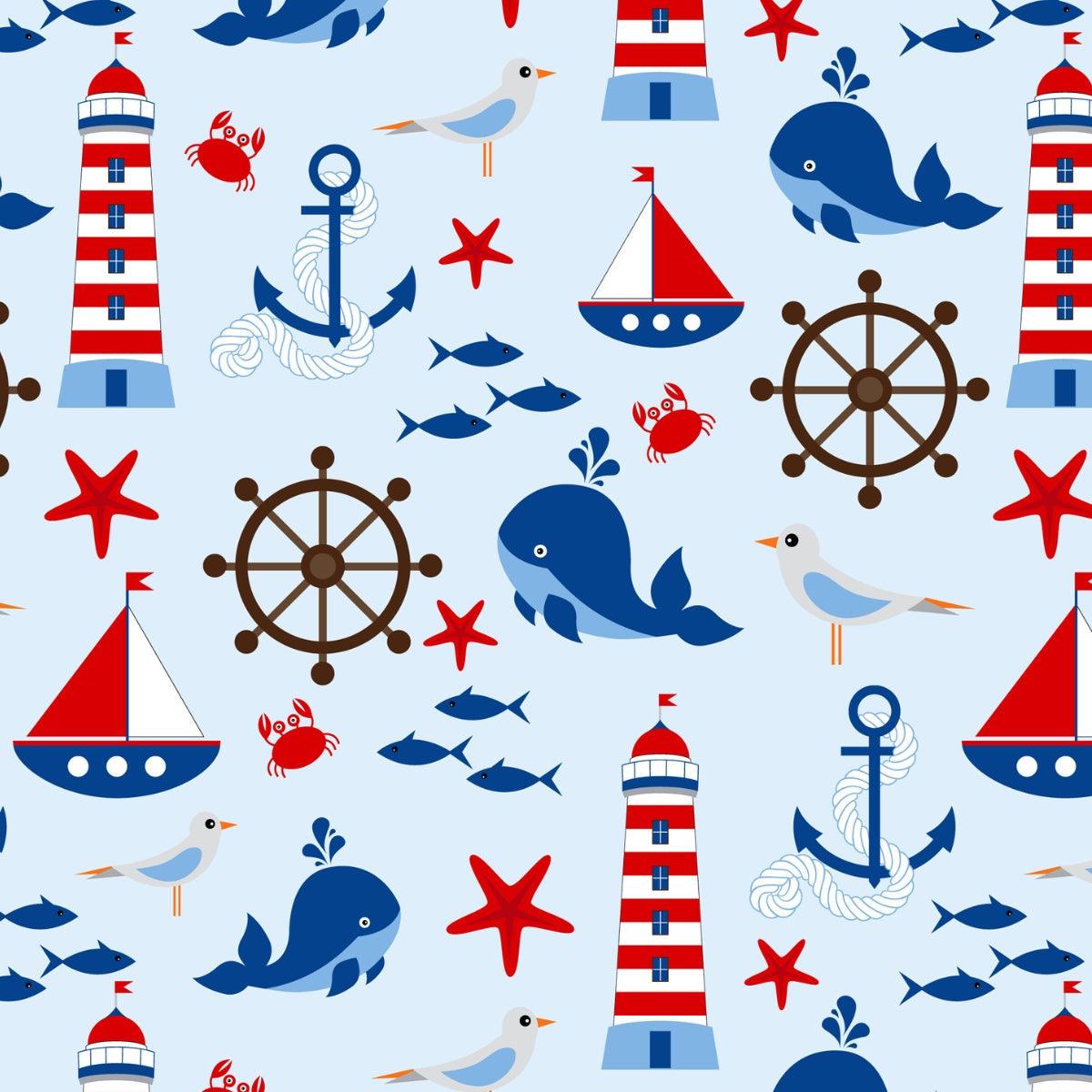 Anchors Away Boy Romper