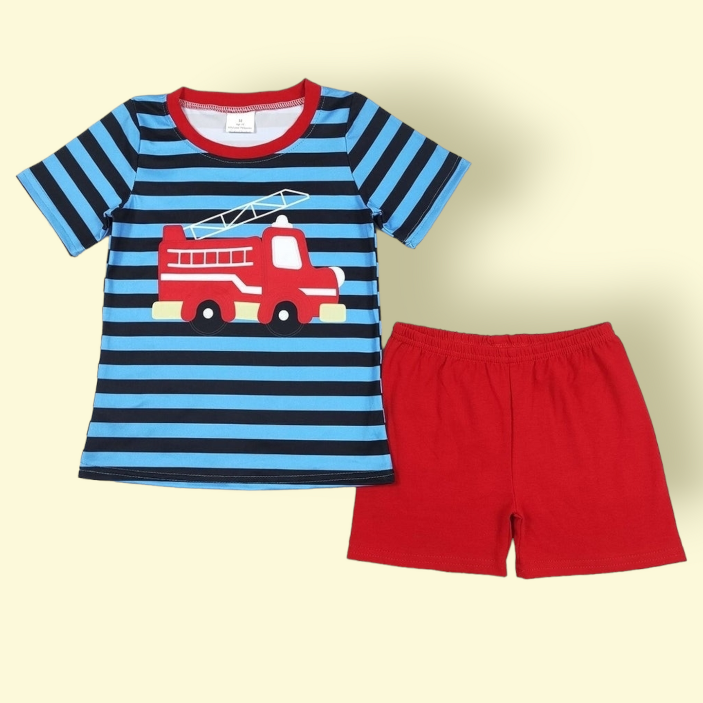 Firetruck Shorts Set