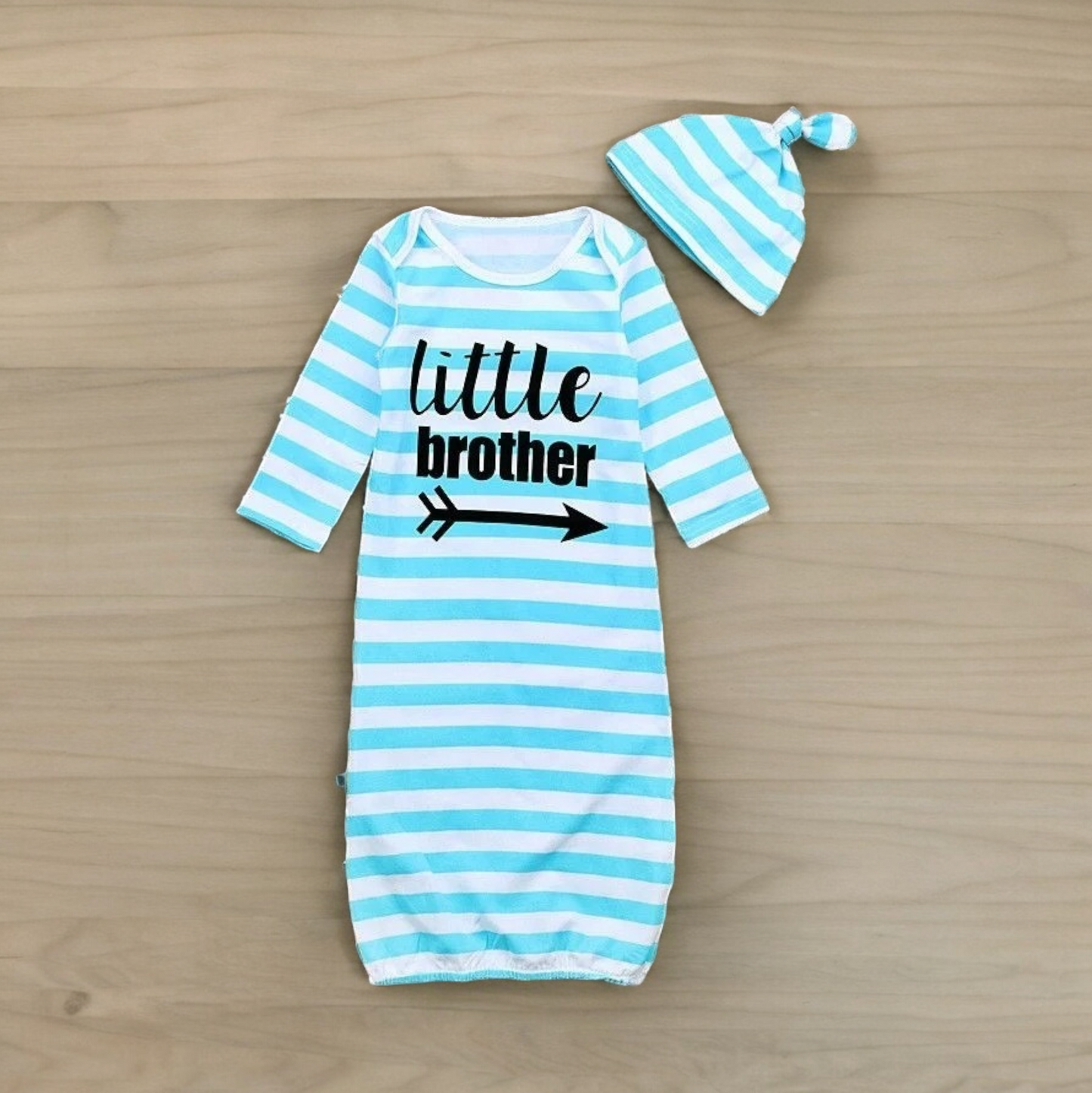 Little Brother/Sister Striped Gown Set