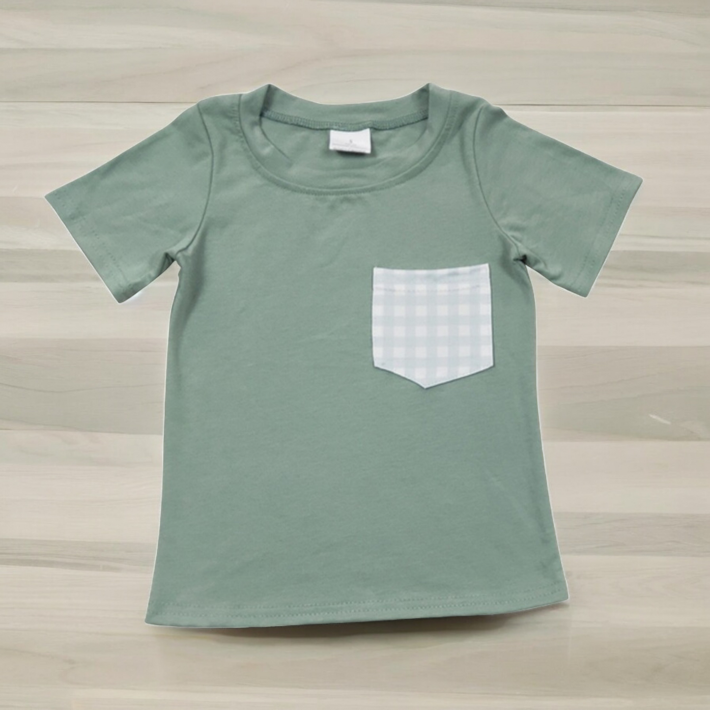 Green Plaid Shorts Set