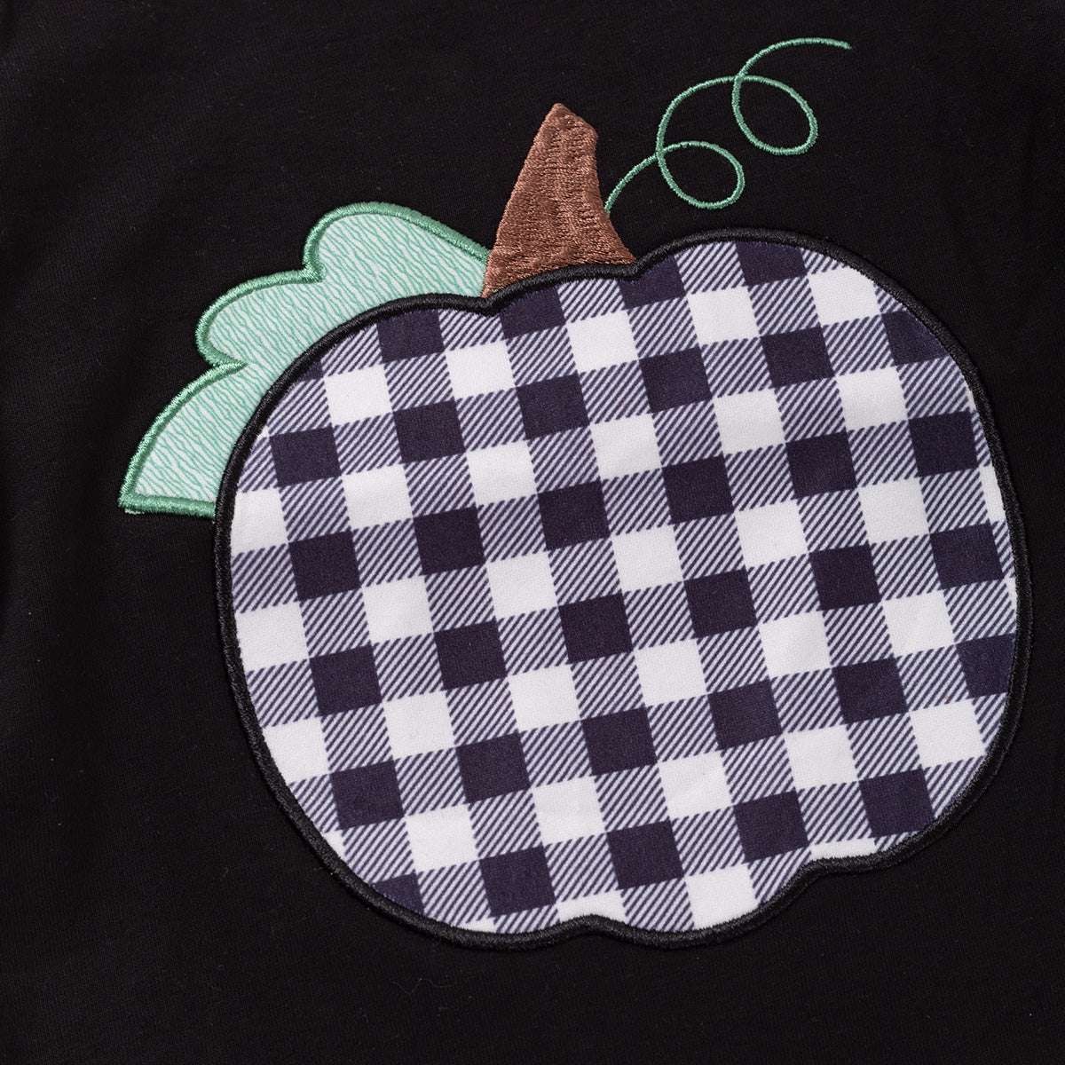 Pumpkin Plaid Boy Romper