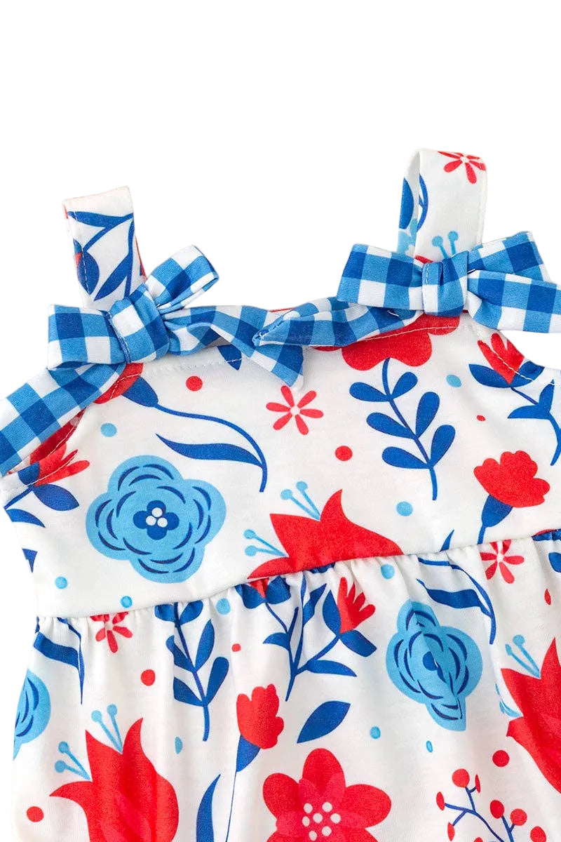 Red Floral Romper