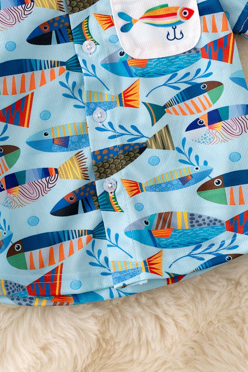 Button Up Fish Shirt