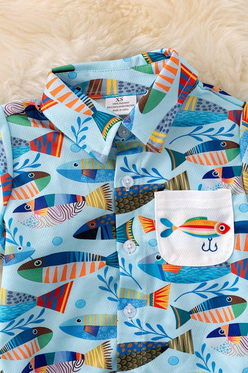 Button Up Fish Shirt