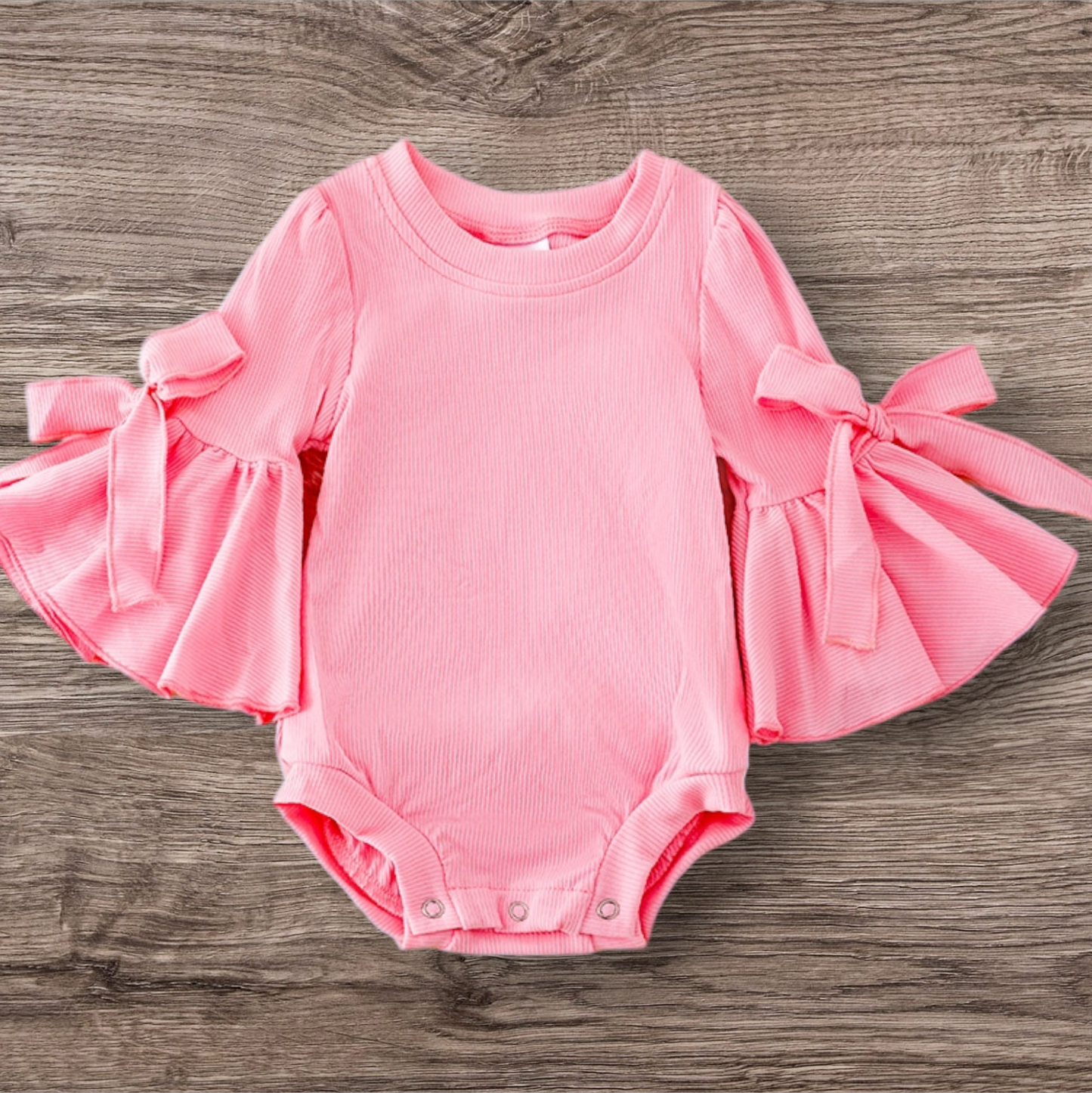 Pink Bell Sleeve Onesie