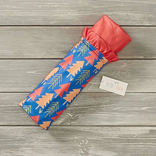 Minky Blanket with forest tree pattern and ruffled edge, soft and cozy for children, 31x31 inches