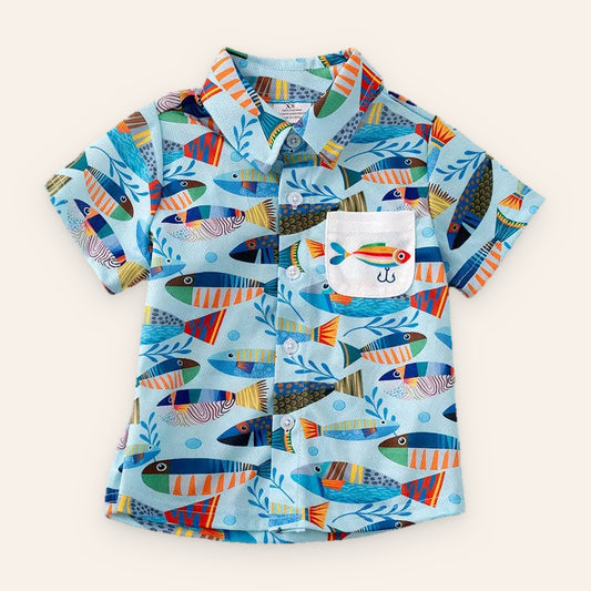 Button Up Fish Shirt for boys