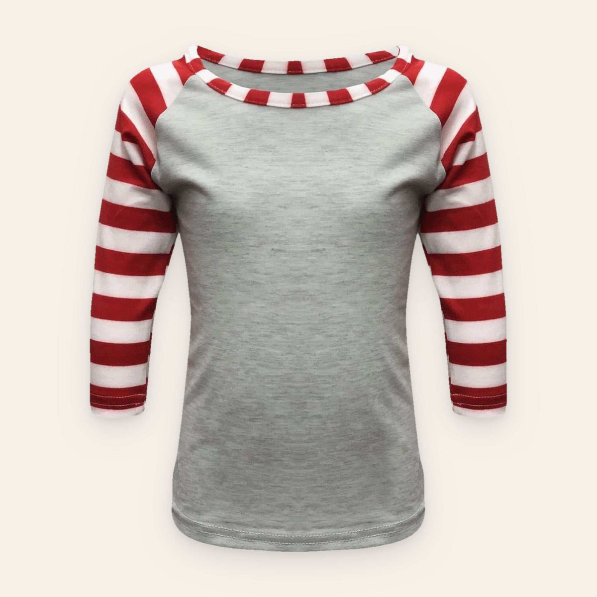 Candy Cane Striped Top for baby & toddler girl (view 2)