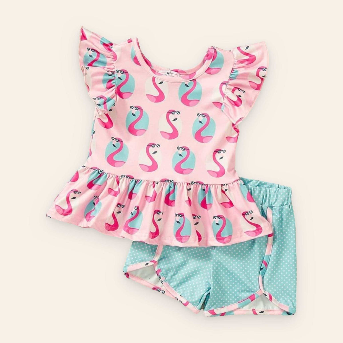 Cool Flamingo 2 Piece Set for baby & toddler girl (view 4)