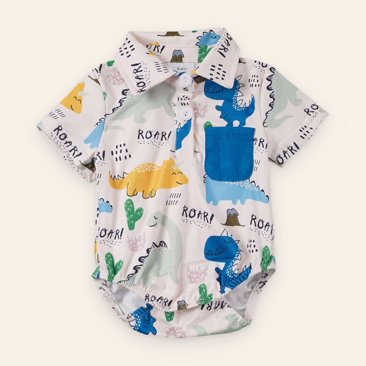 Baby Boy Collared Onesie for baby boy (view 2)