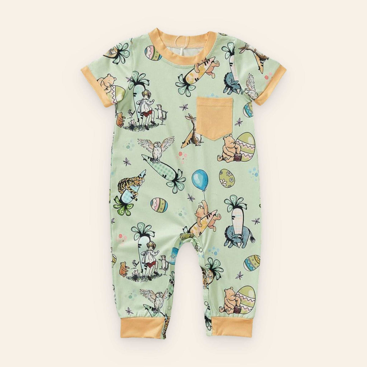 Hundred Acre Easter Boy Romper in soft P+Lush fabric for boys