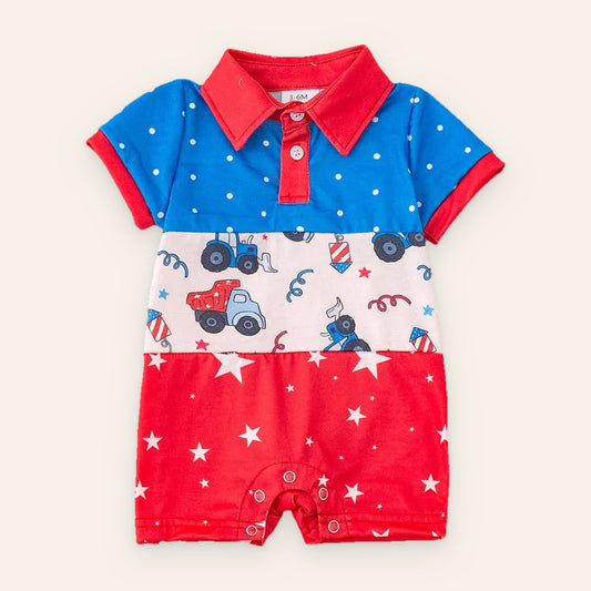 Patriotic Boys Baby Romper for baby boy