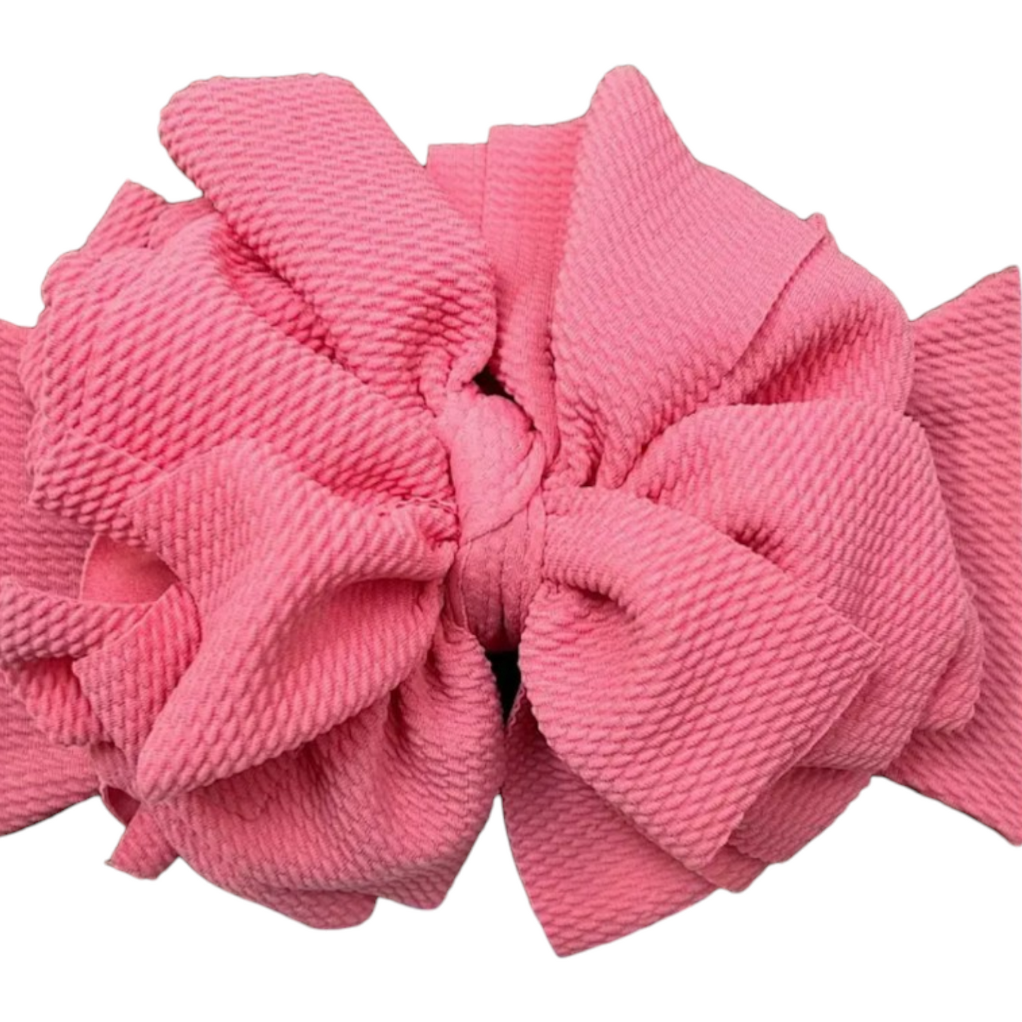 Jumbo pink textured bow hair accessory for kids adding charm and elegance