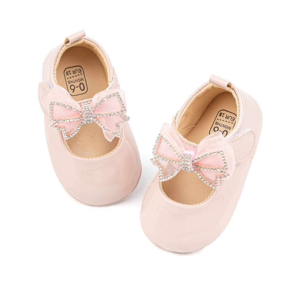 Rhinestones Bow Baby Shoes