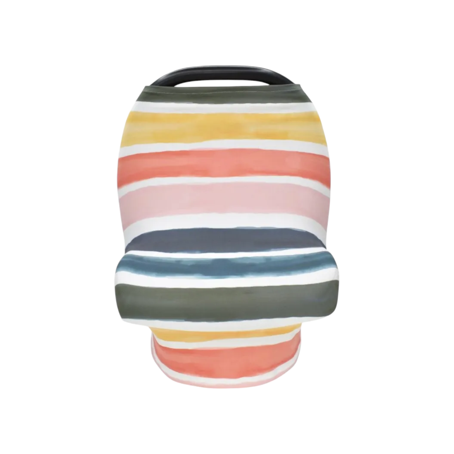 Multi-use vibrant cover for nursing, car seat, and shopping cart made of polyester and spandex