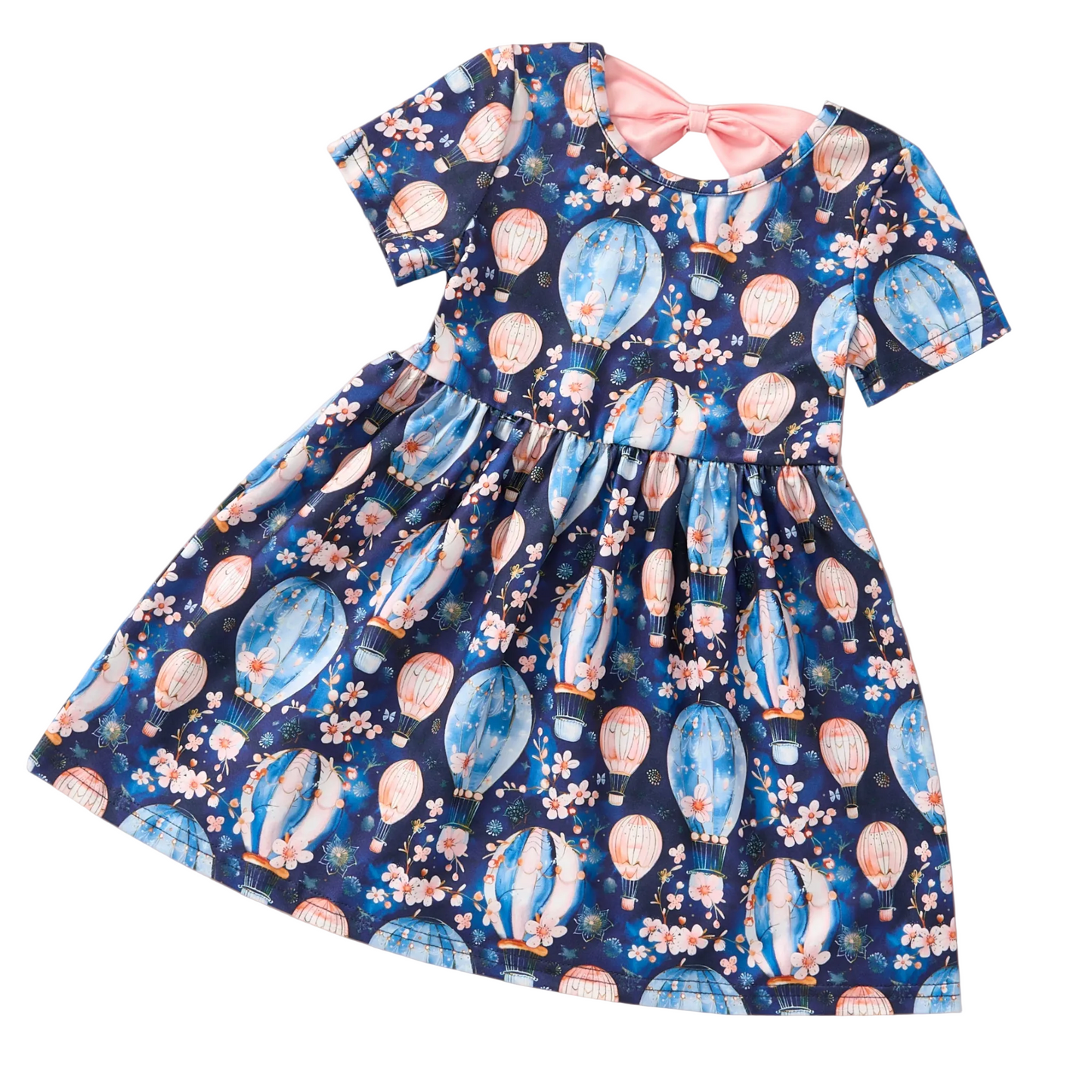 Floral Flight Dress made of polyester and spandex fabric with floral design