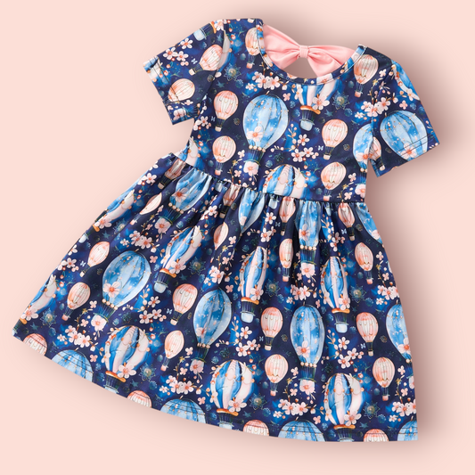 Floral Flight Dress made of polyester and spandex fabric with floral design