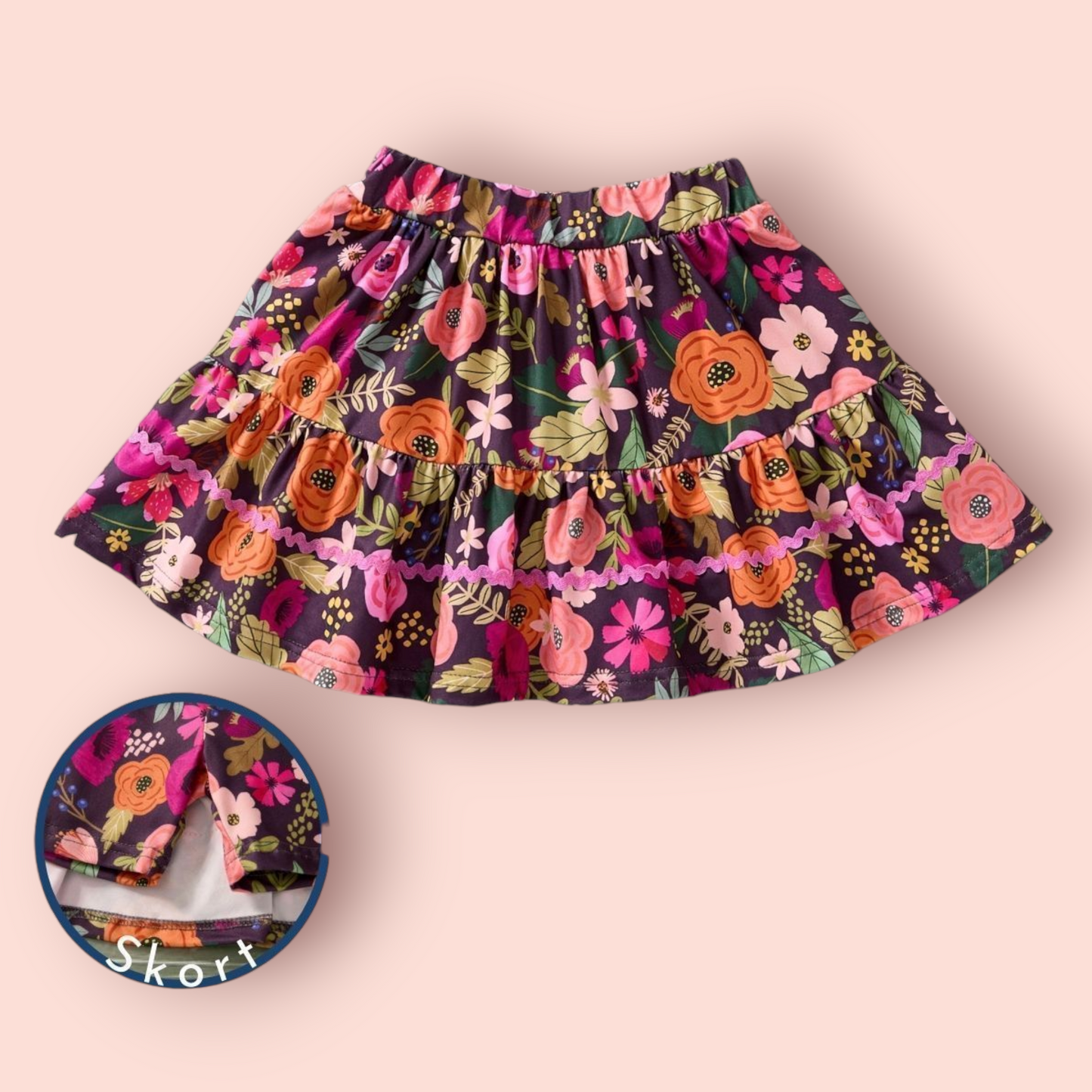 Floral Fall Skort