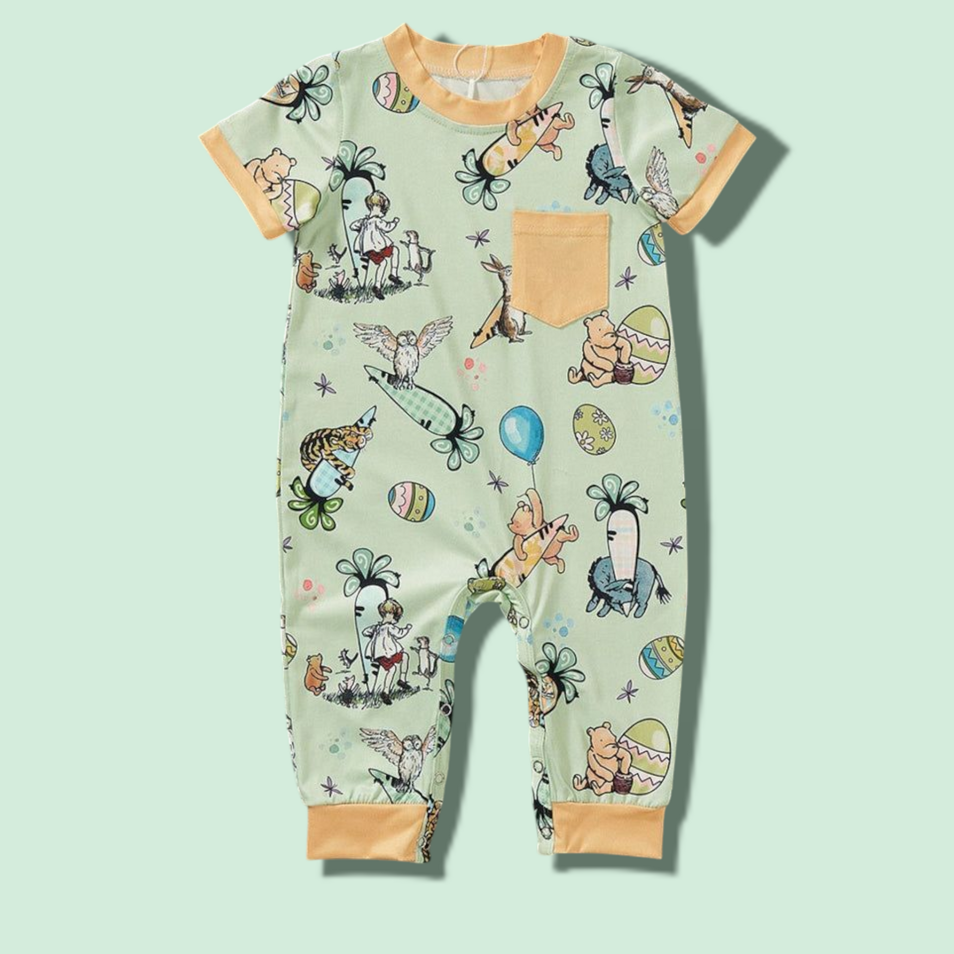 Hundred Acre Easter Boy Romper in soft P+Lush fabric for boys