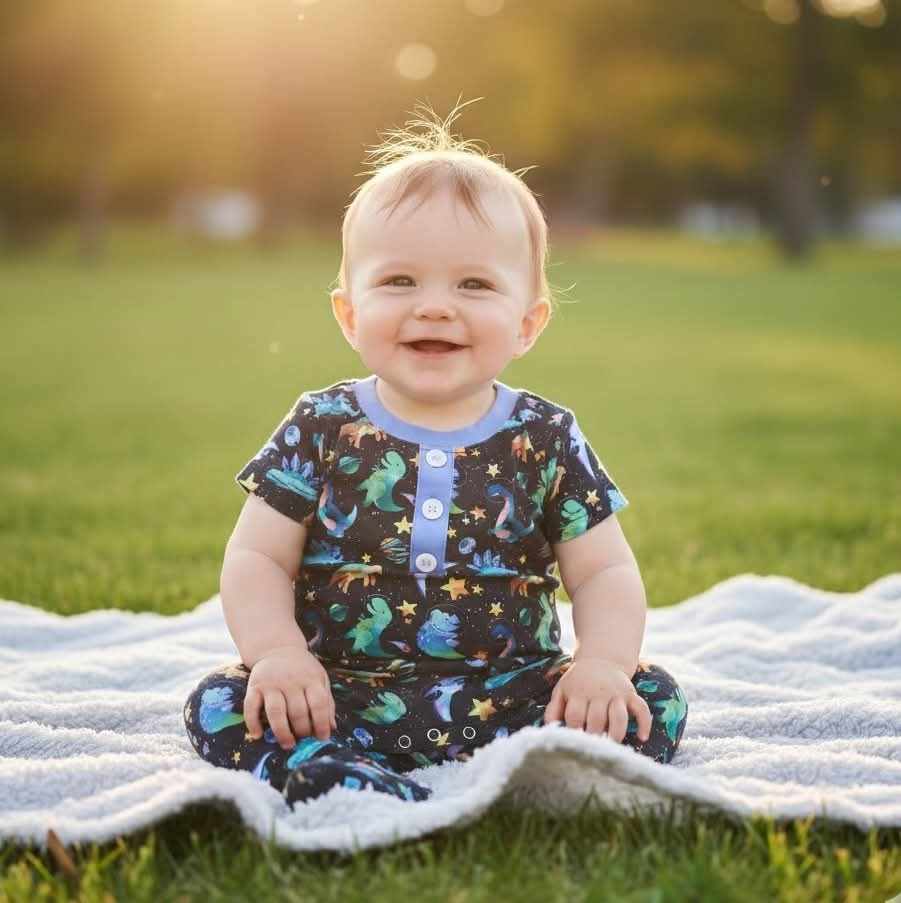 Space Dinos Boy Romper